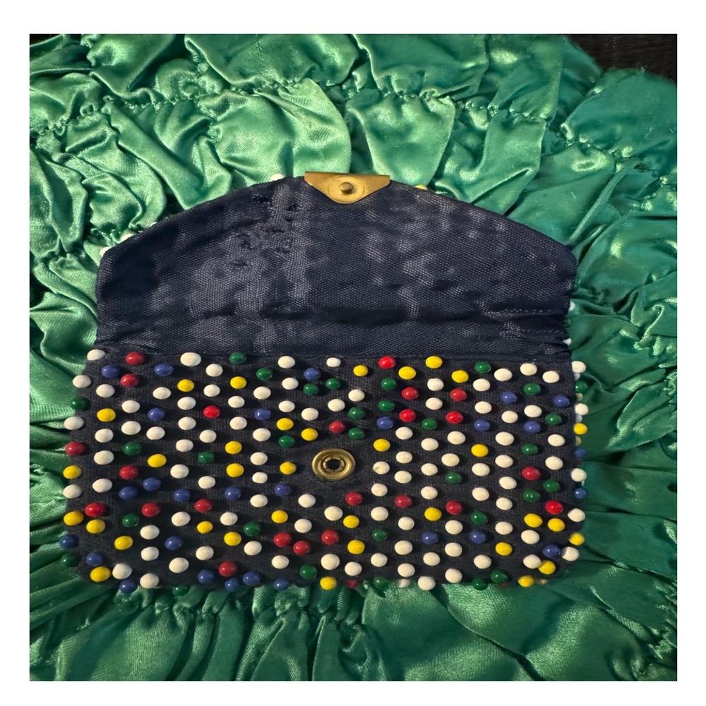 vintage candy dot bubble bead purse with matching coin purse - Picture 5 of 10